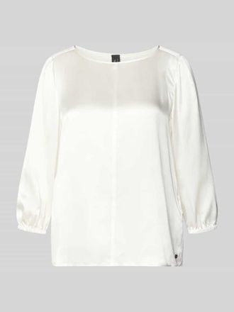 Marc Cain Blusenshirt aus Seide mit 3/4-Arm in Offwhite, Gr&ouml;&szlig;e 34