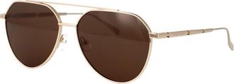 Alexander McQueen Stijlvolle zonnebril Am 0478S - Heren - Zonnebrillen - Geel - 59 MM - Accessoires