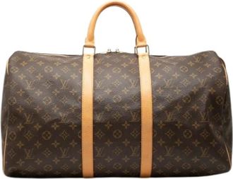Louis Vuitton Pre-owned Keepall 50 - Dames - Vintage Weekendtas - Bruin - ONE Size - Leer - Vintage