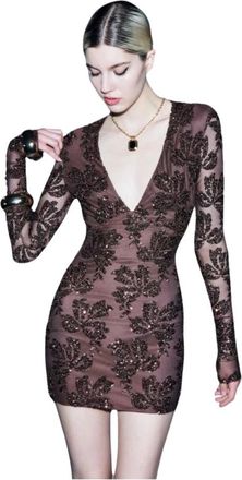 Aniye By Uma Tube Dress - Dames - Feestkleedjes - Bruin - L - Polyester - Kleedjes
