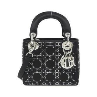 Dior Pre-owned Lady Dior Satin Bag - Dames - Pre-owned - Zwart - Maat: ONE Size Satijn