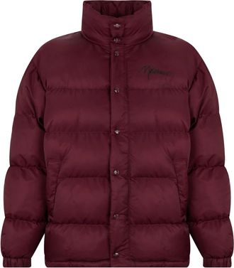 Moschino Donsjack met geborduurd logo - Heren - Winterjassen - Rood - L - Leer - Jassen