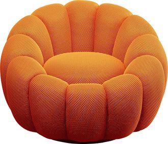 Kare Design Sill&oacute;n giratorio peppo bloom naranja 68x94 cm