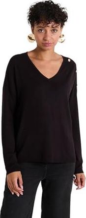 Gilet Femme Avec Nœuds à Strass Grain De Malice - Manches Longues, Col V, Boutonnage - 27% Matières Recyclées