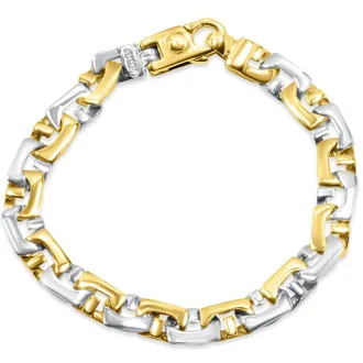 Pompeii3 Mens Link 14k Gold (27gram) or Platinum (44gram) 8mm Bracelet 8.5