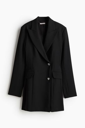 H&M Zweireihiges Blazerkleid - Schwarz