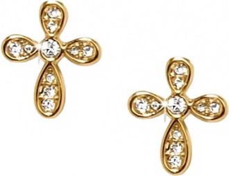 Brighton Enchanting Cross Post Earrings In Gold