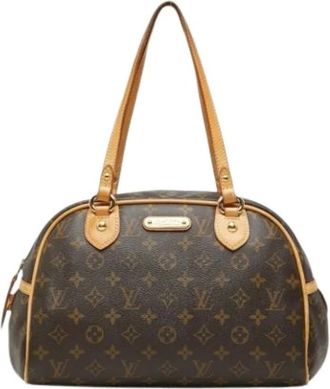 Louis Vuitton Pre-owned Vintage Monogram Shoulder Bag - Dames - Vintage Schoudertas - Bruin - ONE Size - Leer - Vintage