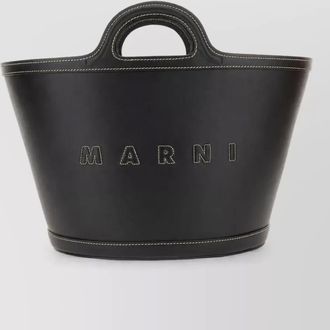 Marni tropicalia small leather tote bag