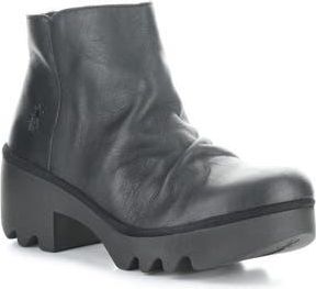 FLY London Tulp Lug Sole Platform Bootie in Black at Nordstrom Rack, Size 10-10.5Us / 41Eu