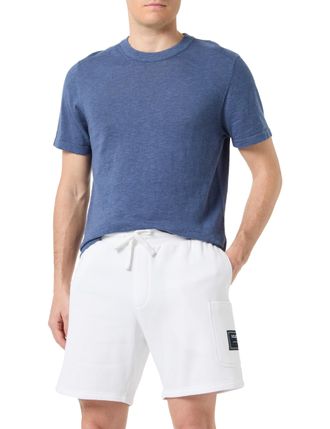 Tommy Hilfiger Mens Flag Logo Badge SweatShorts White L