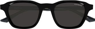 Montblanc Sunglasses Mb0384 S 001 Black/Grey Men