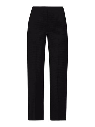 Karl Lagerfeld Marlenehose mit Webmuster in Black, Größe 42