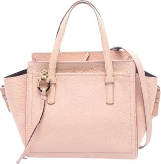 Ferragamo Pre-owned AMY Leder 2way Handtas - Dames - Vintage Handtas - Roze - ONE Size - Leer - Vintage