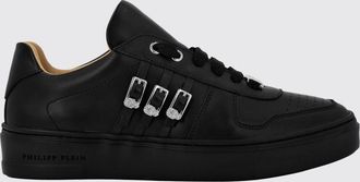 Philipp Plein Sneakers low-top in pelle liscia con fibbia gioiello e logo inciso