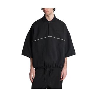 Fear of God Polo Shirts, male, Black, Size: XL Active Trace Polo Sweatshirt