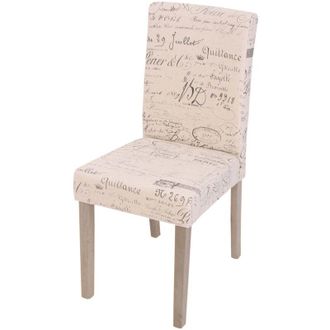 Hhg Sedia Littau tessuto soggiorno cucina sala da pranzo 43x56x90cm scritte piedi color rovere