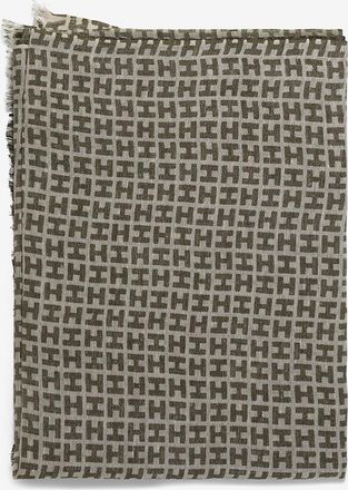 Hemisphere Schal aus Wolle und Leinen Rade