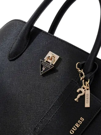 Guess Patsie 2 Comp Satchel Bag - Black