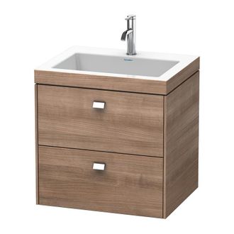Duravit Lavamanos Duravit Brioso De 60,0x48,0 Cm, 2 Cajones, Incl. Hueco Para Sif&oacute;n Y Delantal, Sin Rebosadero, Con Banco Con Agujero Para Grifo, 1 Agujero Pa