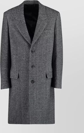 Isabel Marant wool coat with herringbone pattern and notch lapel