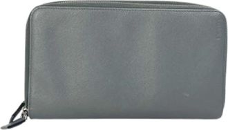 Prada Pre-owned Wallets, male, Gray, Size: ONE SIZE Pre-owned Vintage Long Wallet (bi-fold)
