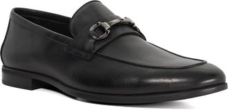 Dune London Mens Seymore Wf - Leather Wide Fit Snaffle Loafers - Black - Size UK 12
