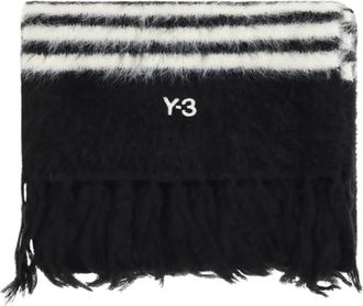 Yohji Yamamoto Sciarpa in misto mohair a righe - - Accessories - Uomo - Nero - ONE SIZE