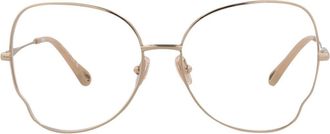 Chlo&eacute; Core 56mm Cat Eye Optical Glasses in Gold Gold Transparent at Nordstrom Rack