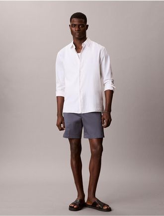 Calvin Klein Mens Cotton Stretch Straight Shorts - Blue - 29