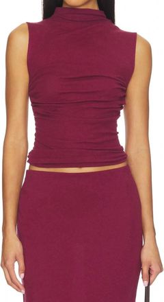 Enza Costa Cashmere Sleeveless Twist Top In Barolo