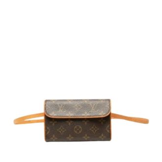 Louis Vuitton Pre-owned Pochette Florentine - Dames - Pre-owned - Bruin - Maat: ONE Size