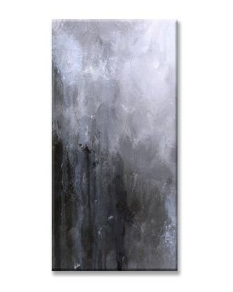 Ready2HangArt Ready2hangart Licorice Rain Wrapped Canvas Abstract Wall Art By Karen Moehr