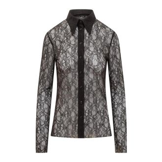 Philosophy di Lorenzo Serafini Black Lace Shirt - female - Philosophy di Lorenzo Serafini - Shirts - Black - 2XS - Blouses & Shirts