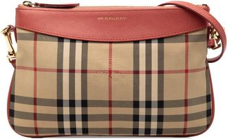 Burberry Pre-owned Burberry Haymarket Check Canvas Peyton Crossbody QJ8XIXF3J7W2CXFB