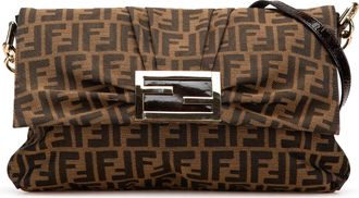 Fendi Pre-owned Womens Baguette Shoulder Bag Monogram - Tan Textile - One Size
