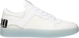Jimmy Choo London White Leather Low Top Mens Sneakers