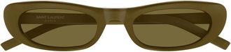 Saint Laurent unisex, Accessoires, Groen, Maat: 53 MM Leer