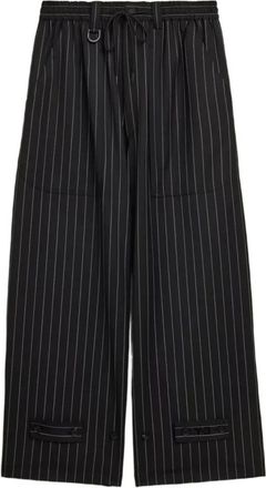 Yohji Yamamoto Heren, Broeken, Zwart, Maat: M Wol
