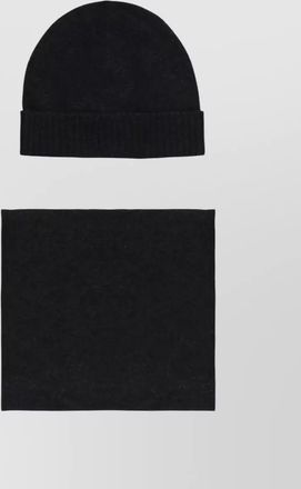 Peuterey cashmere blend beanie and scarf set