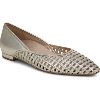 Vionic Gracia Woven Flat in Gold at Nordstrom, Size 6.5