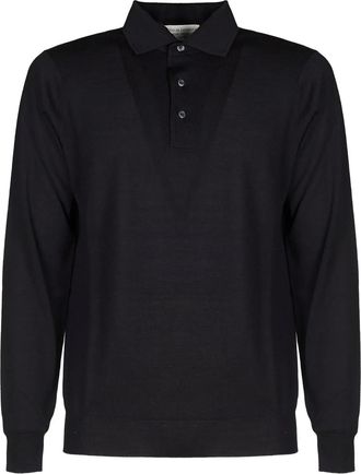 FILIPPO DE LAURENTIIS buttoned long-sleeved polo shirt - Black