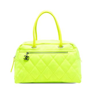 Chanel Tweedekans Paris Biarritz Gequilted Canvas Fluo Duffle Bag