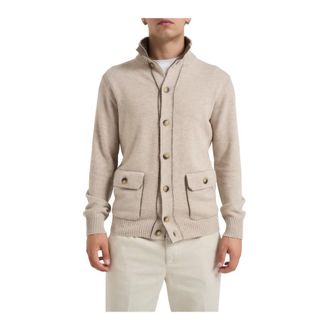 KANGRA Cardigans, male, Beige, Size: 3XL Cardigan