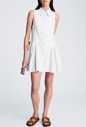 Kenneth Cole Sleeveless Flared Minidress in Pure White at Nordstrom, Size 14