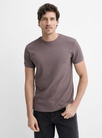 Le 31 Mens Embossed jacquard T-shirt