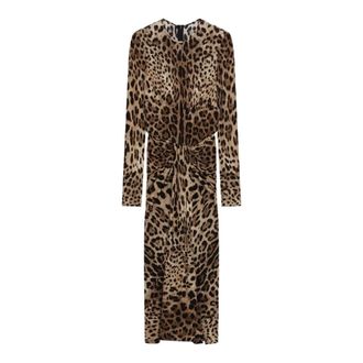 Dolce & Gabbana Dames, Jurken, Bruin, Maat: S