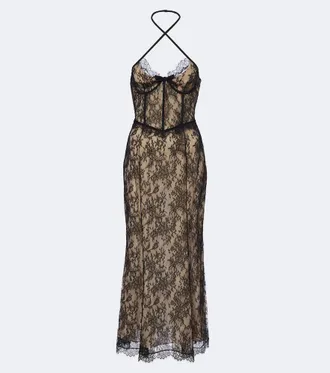 Alessandra Rich Lace bustier dress