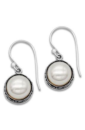 Samuel B. Freshwater Pearl Drop Earrings in White at Nordstrom Rack