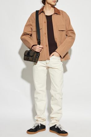 Fendi Ribbed Top, Mens, Brown